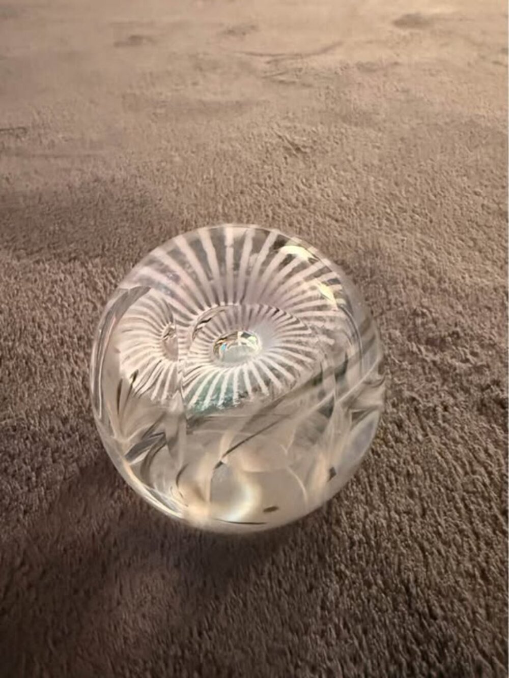 Vintage Glass Owl Paperweight